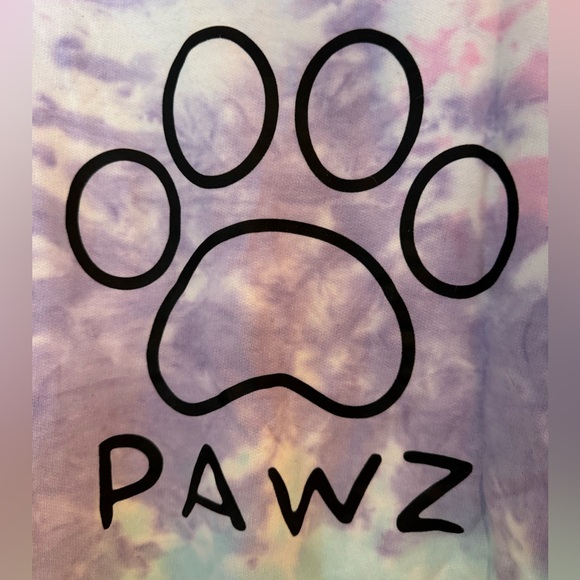 PAWZ  Tie Dye hooded Sweatshirt, Medium - Picture 4 of 7